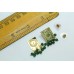 925 Sterling Silver gold rhodhium green Enamel Pendant Earring set Bead chain